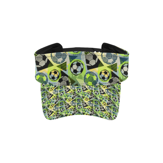Soccer Ball Themed Print Pattern Unisex Sun Visor