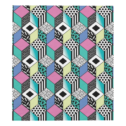 90s Pattern Print Design 3 Premium Quilt