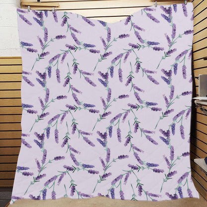 Lavender Pattern Print Design 02 Premium Quilt