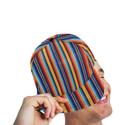 Mexican Blanket Stripe Print Pattern Snapback Cap