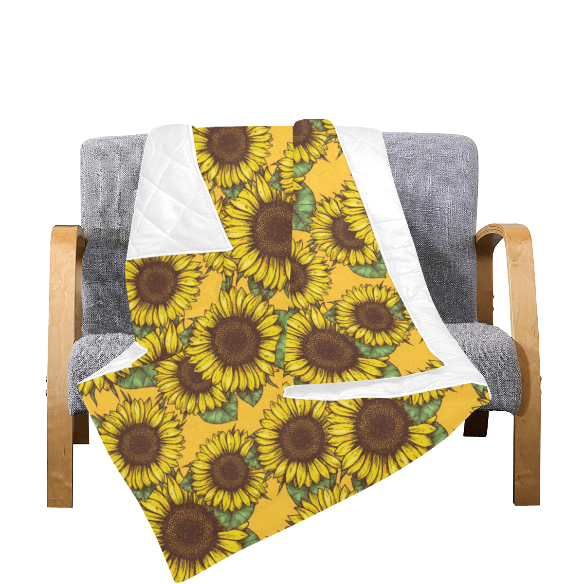 Sunflower Pattern Print Design SF04 Premium Quilt