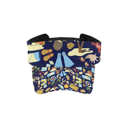 Beach Themed Pattern Print Design 04 Unisex Sun Visor