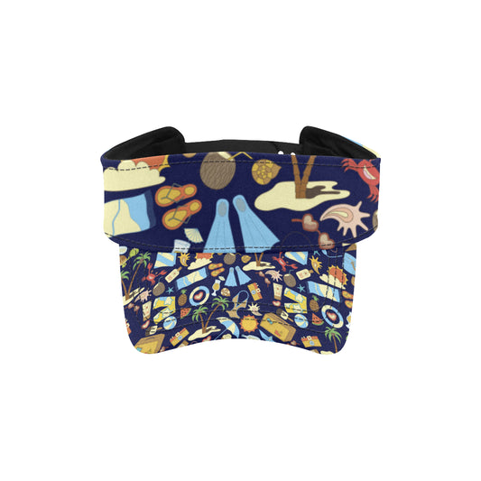 Beach Themed Pattern Print Design 04 Unisex Sun Visor