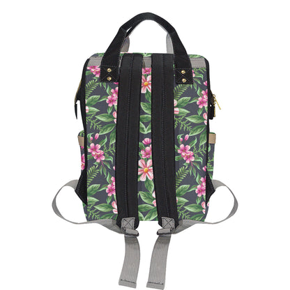 Summer Floral Pattern Print Design SF010 Diaper Bag Backpack