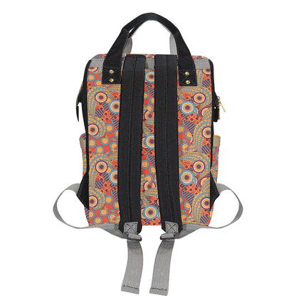 African Pattern Print Design 06 Diaper Bag Backpack