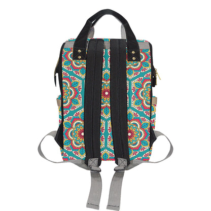 Mandala Pattern Print Design 03 Diaper Bag Backpack