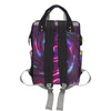 Vortex Twist Swirl Purple Neon Print Diaper Bag Backpack