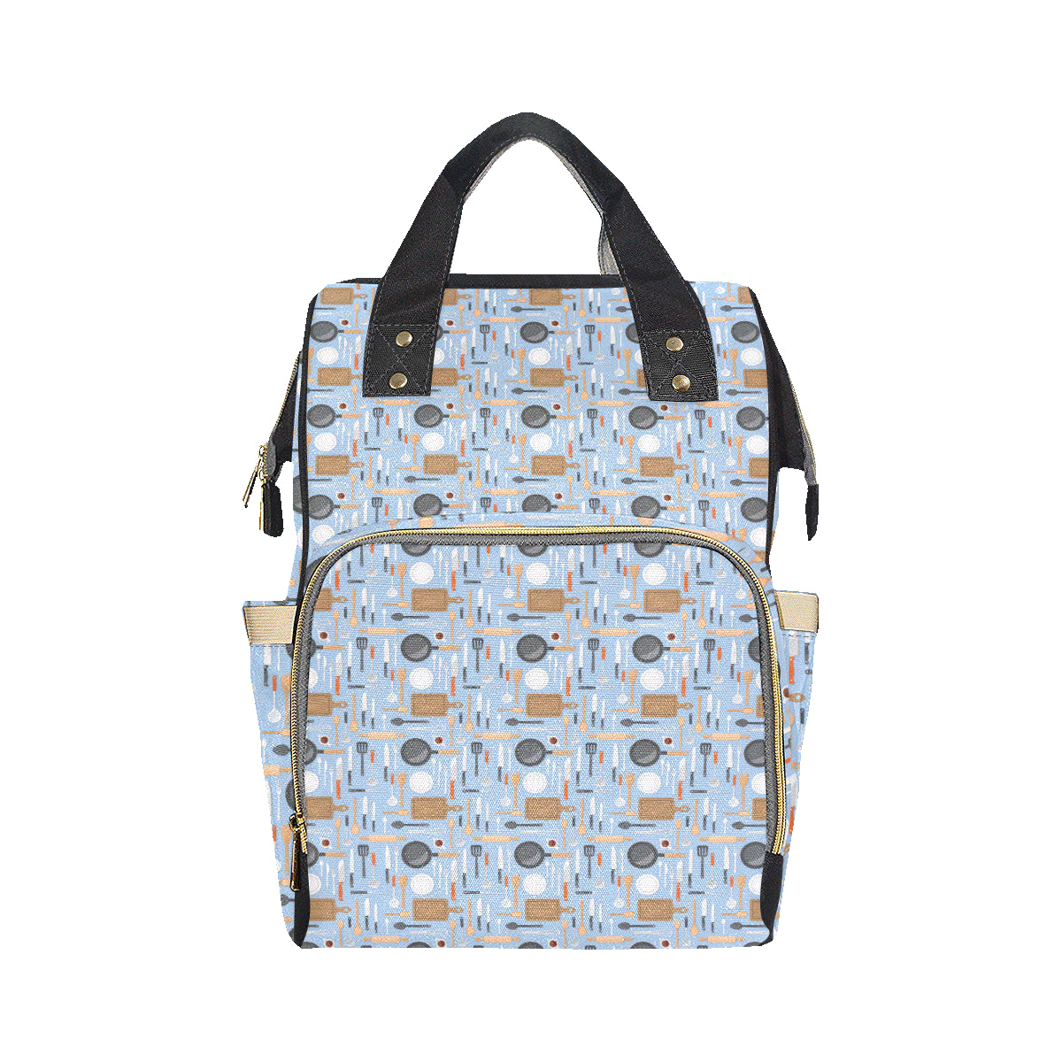 Cooking Kitchen Tools Pattern Print Design 02 Diaper Bag Backpack