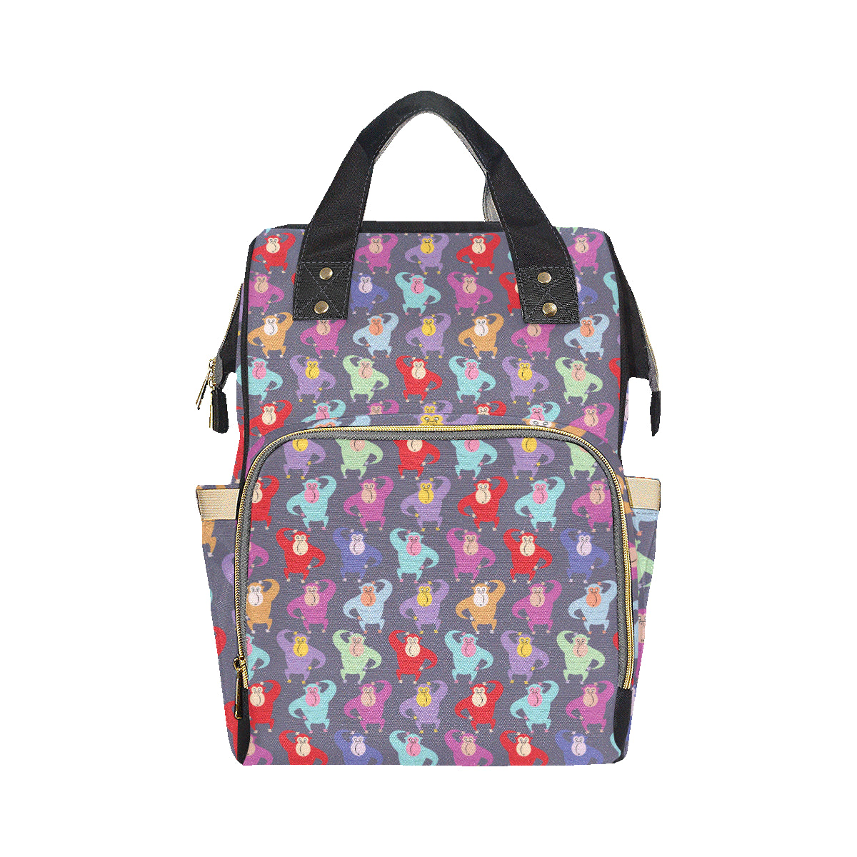Chimpanzee Pattern Print Design 03 Diaper Bag Backpack