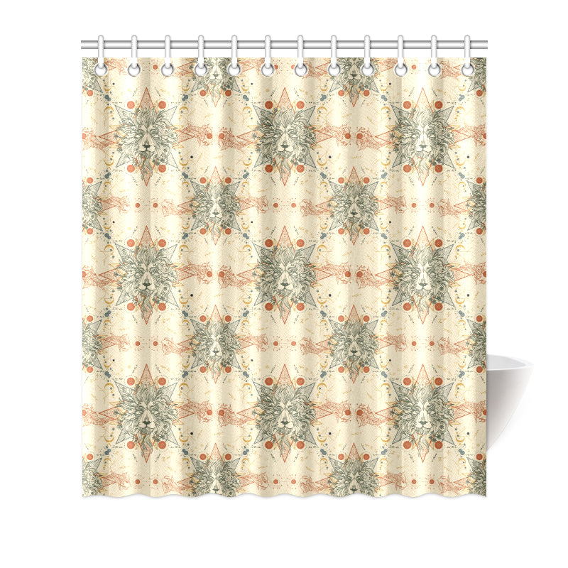 Leo Pattern Print Design 02 Shower Curtain