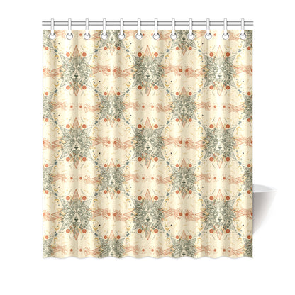 Leo Pattern Print Design 02 Shower Curtain