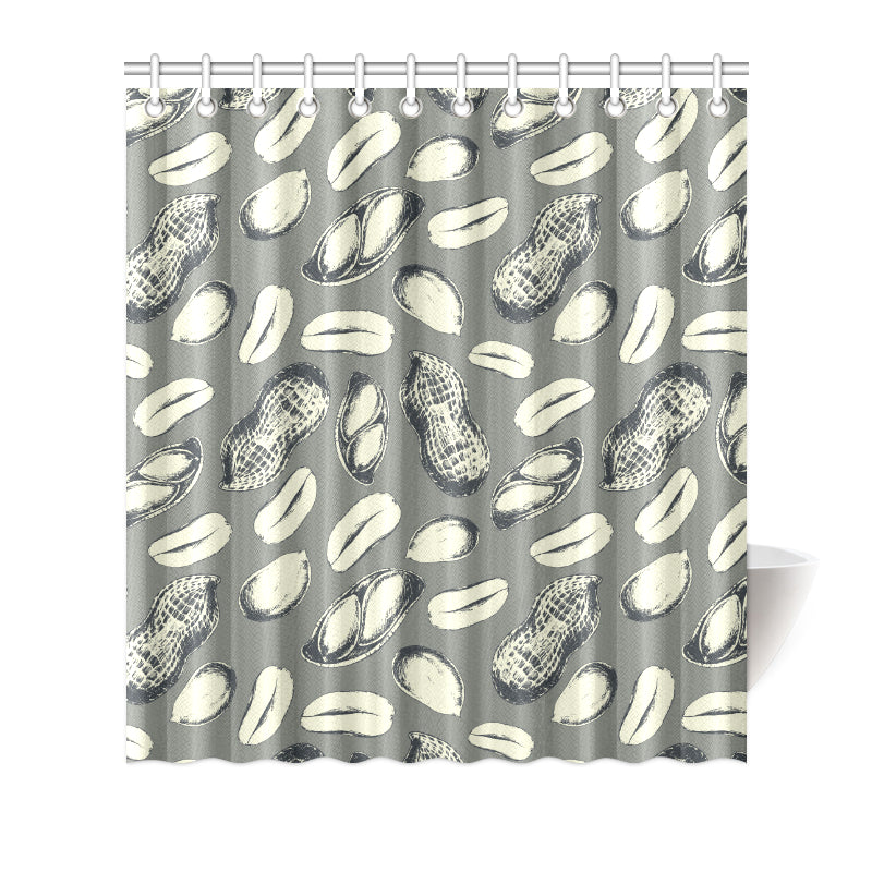 Peanut Pattern Print Design A01 Shower Curtain
