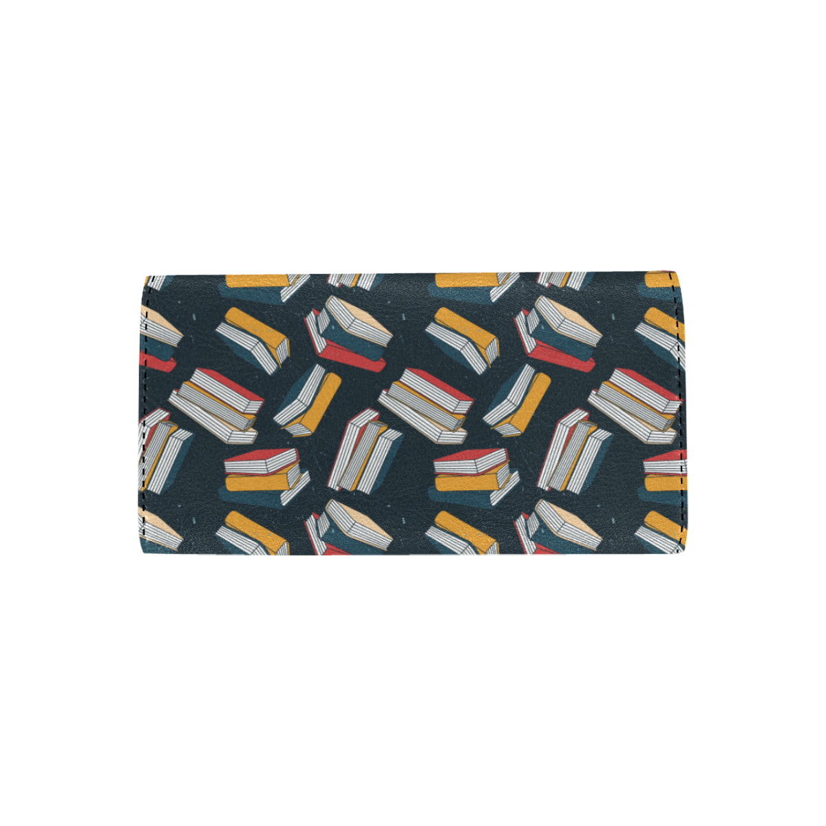 Book Pattern Print Design 07 Women's Trifold Wallet