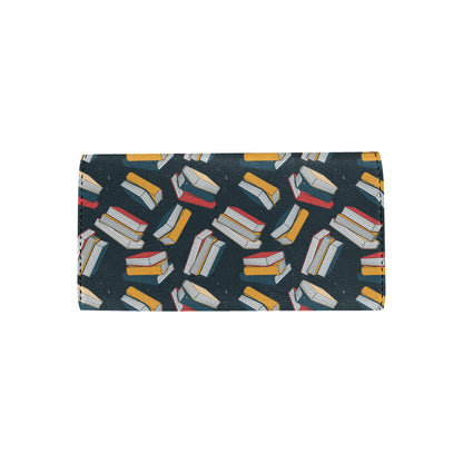 Book Pattern Print Design 07 Women's Trifold Wallet