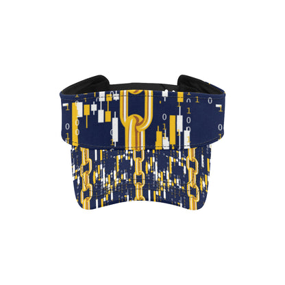 Cryptocurrency Chain Pattern Print Design 03 Unisex Sun Visor