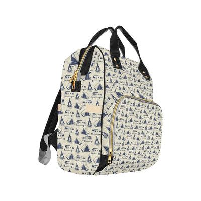 Campfire Pattern Print Design 01 Diaper Bag Backpack