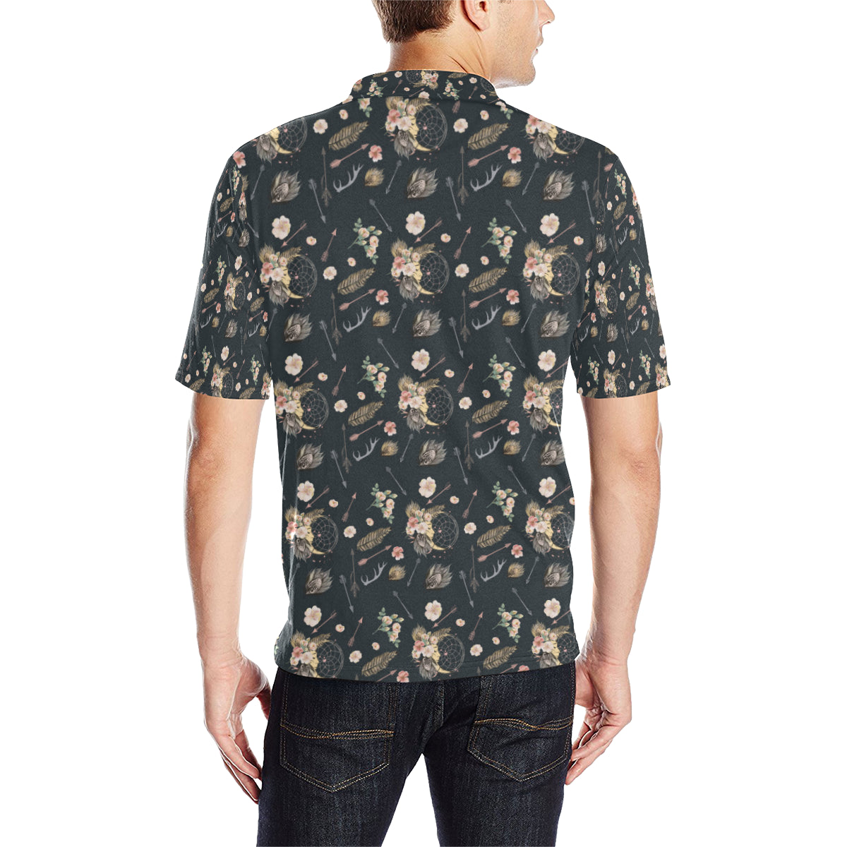 Bohemian Pattern Print Design 09 Men Polo Shirt