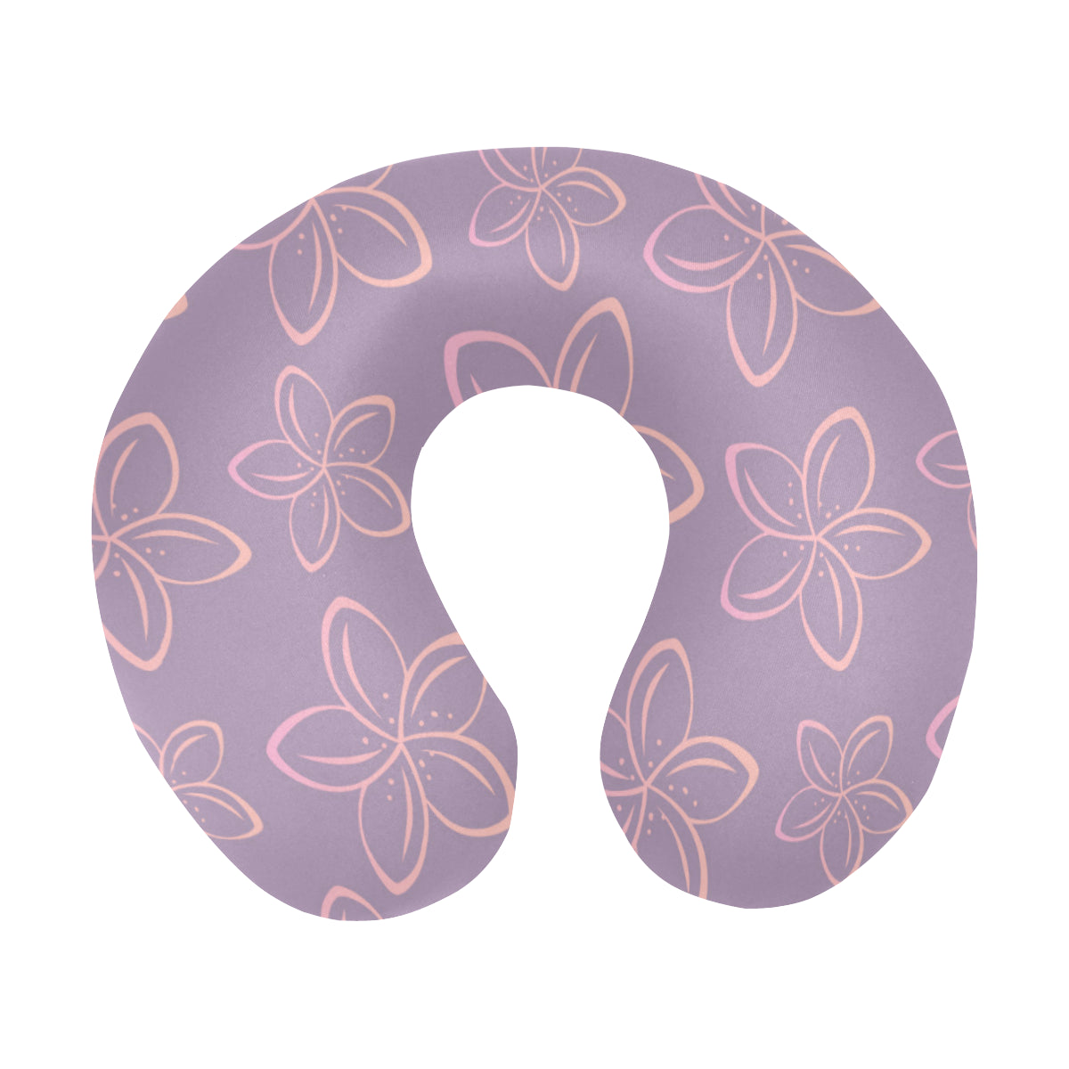 Plumeria Pattern Print Design A01 U-Shaped Travel Neck Pillow