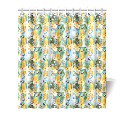 Parrot Pattern Print Design A04 Shower Curtain