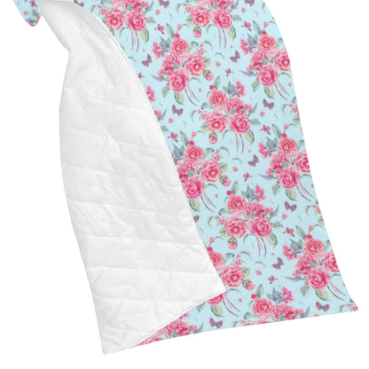 Camellia Pattern Print Design 01 Premium Quilt