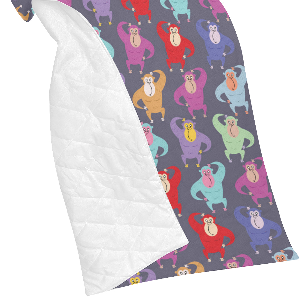Chimpanzee Pattern Print Design 03 Premium Quilt