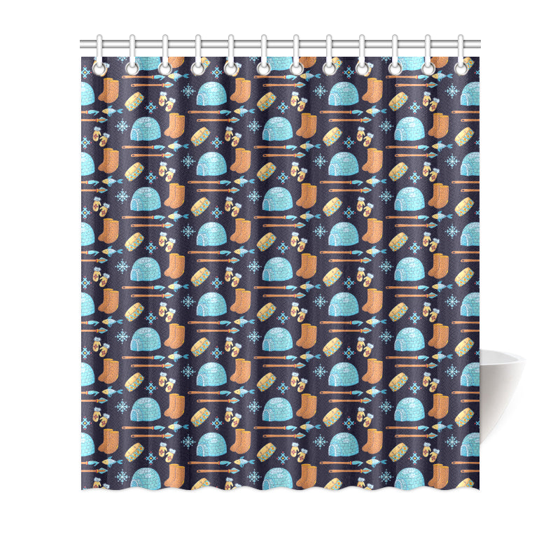 Eskimo Pattern Print Design 02 Shower Curtain