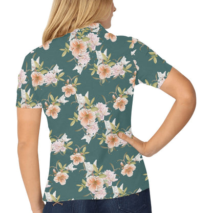 Iris Pattern Print Design IR01 Women's Polo Shirt