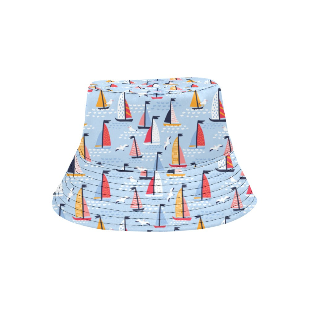 Sailboat Print Design LKS304 Unisex Bucket Hat