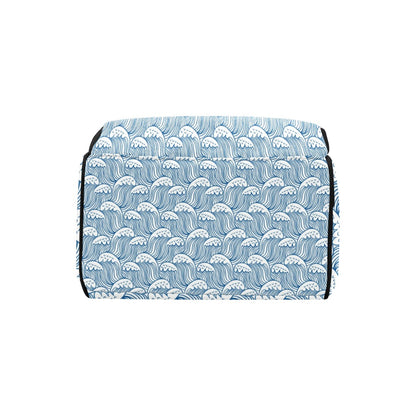 Wave Print Design LKS306 Diaper Bag Backpack