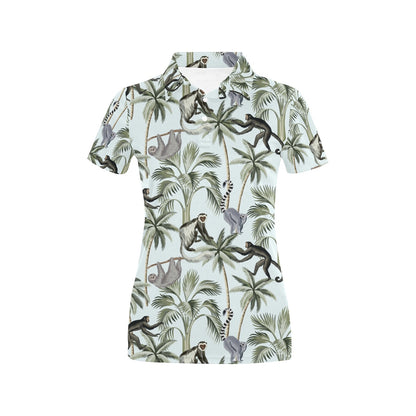 Rainforest Pattern Print Design RF04 Women's Polo Shirt