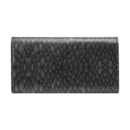 Snake Skin Black Print Women's Trifold Wallet