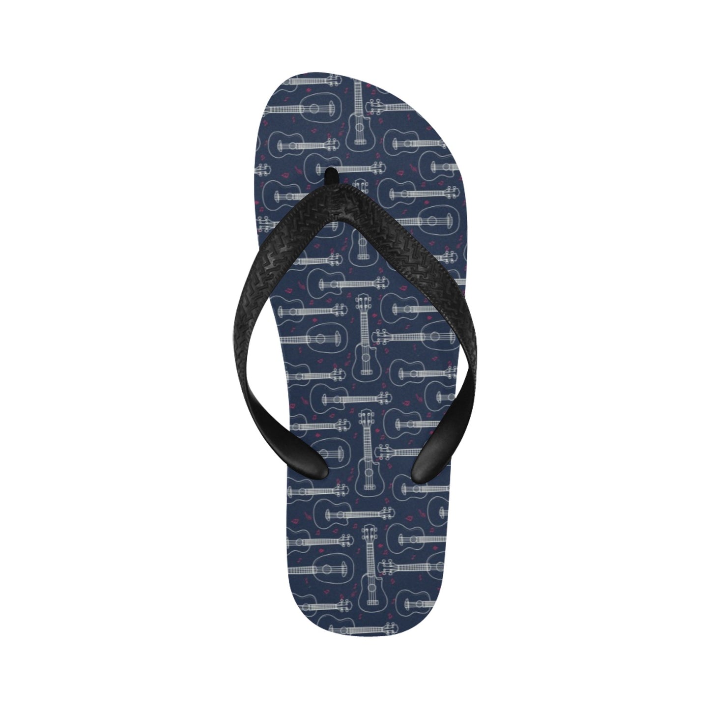 Ukulele Print Design LKS401 Flip Flops