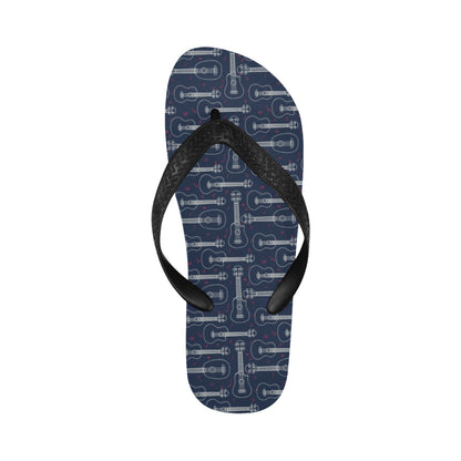 Ukulele Print Design LKS401 Flip Flops
