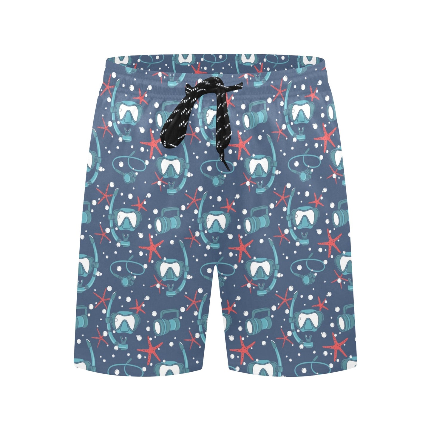 Scuba Equipment Print Design LKS302 Men's Swim Trunks Beach Shorts