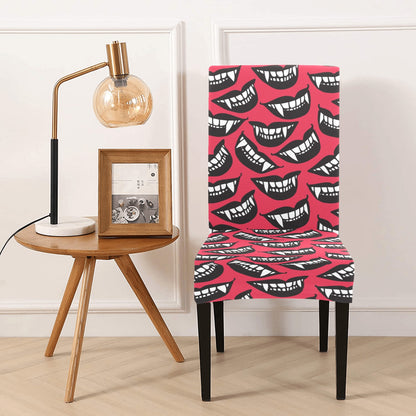 Vampire Lips Print Design LKS305 Dining Chair Slipcover