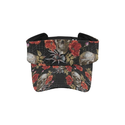 Spider Web Skull Rose Print Design LKS305 Unisex Sun Visor