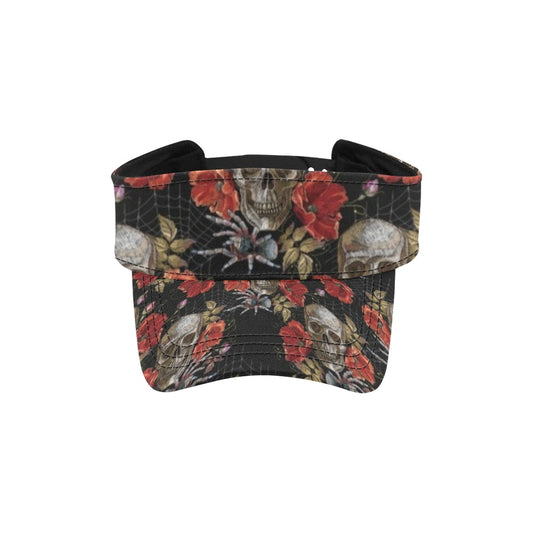 Spider Web Skull Rose Print Design LKS305 Unisex Sun Visor