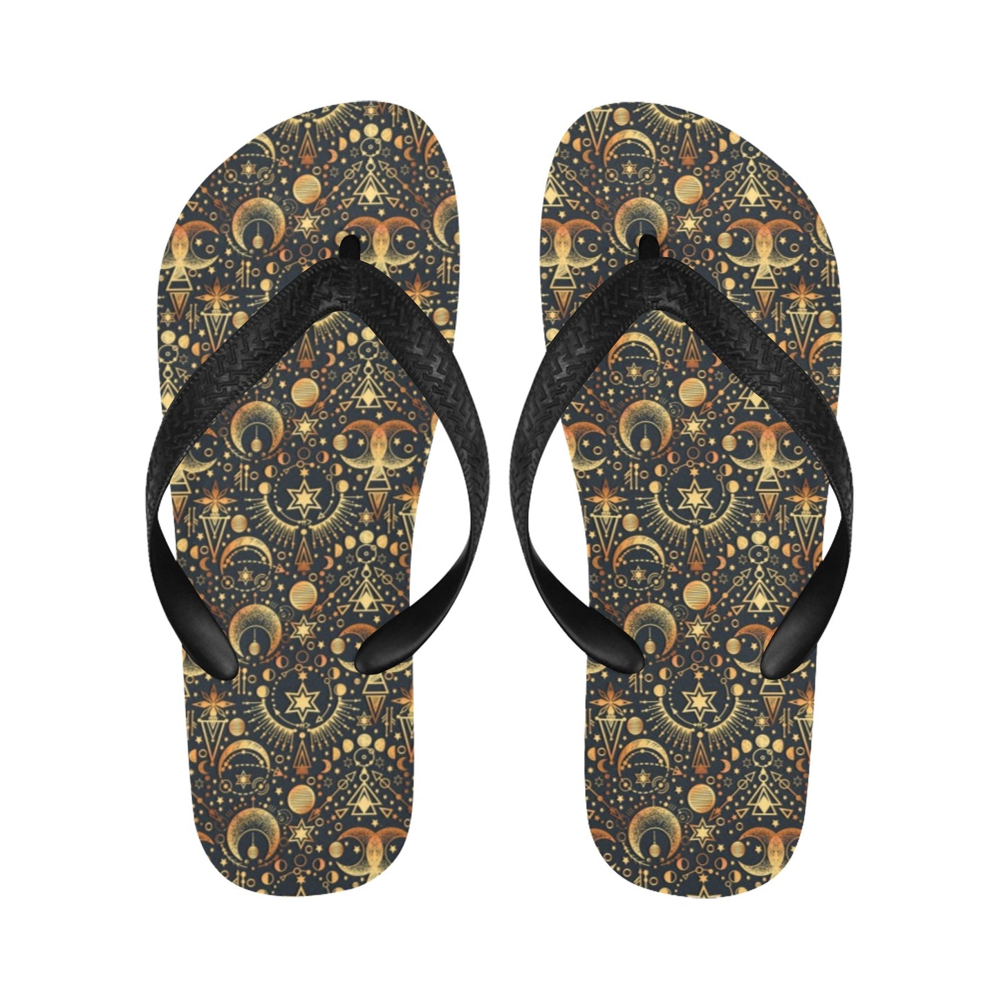 Sun Moon Print Design LKS308 Flip Flops