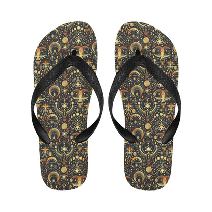 Sun Moon Print Design LKS308 Flip Flops