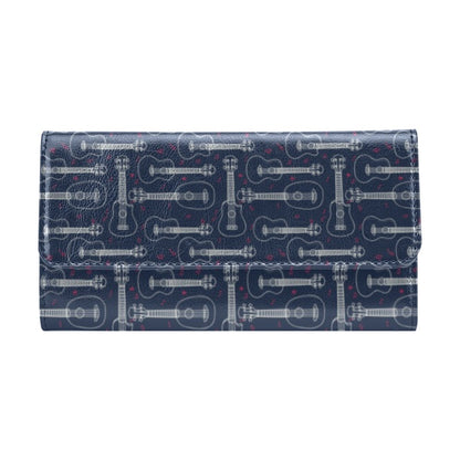Ukulele Print Design LKS401 Women's Trifold Wallet