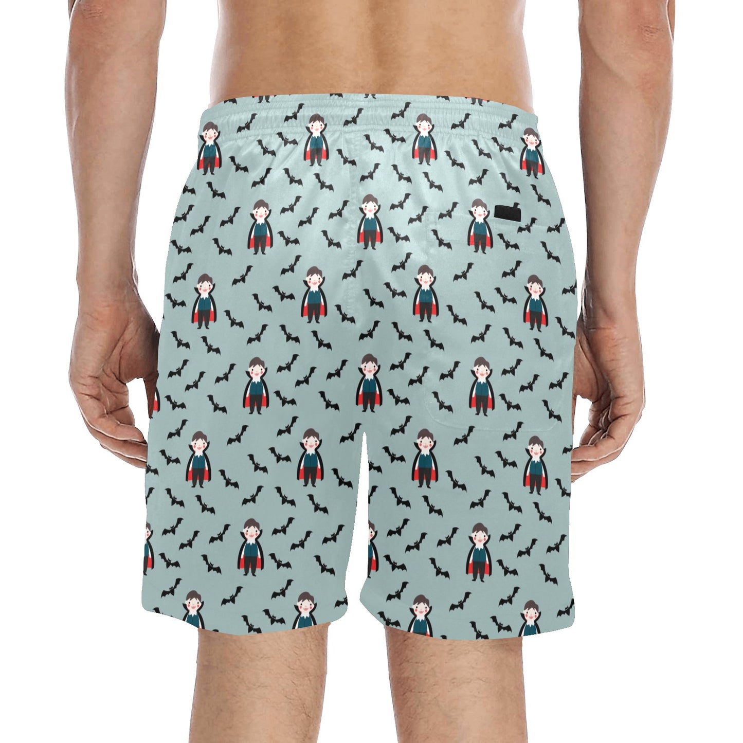 Vampire Print Design LKS304 Men's Swim Trunks Beach Shorts