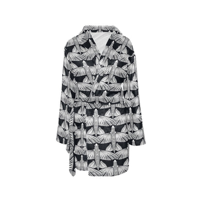 Flying Fish Pattern Print Design 03 Women's Fleece Robe