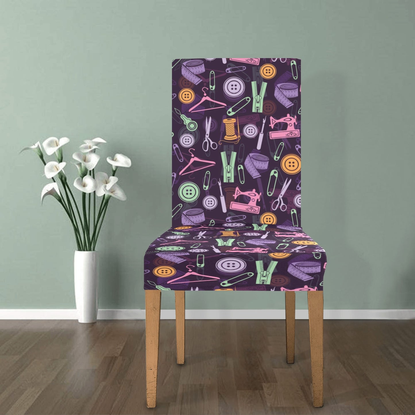 Sewing Equipment Print Design LKS306 Dining Chair Slipcover