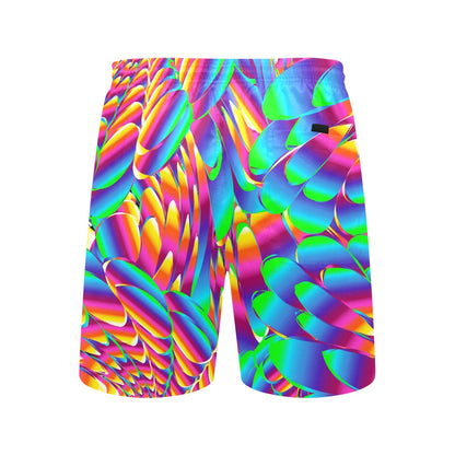 Psychedelic Trippy Pattern Men's Swim Trunks Beach Shorts
