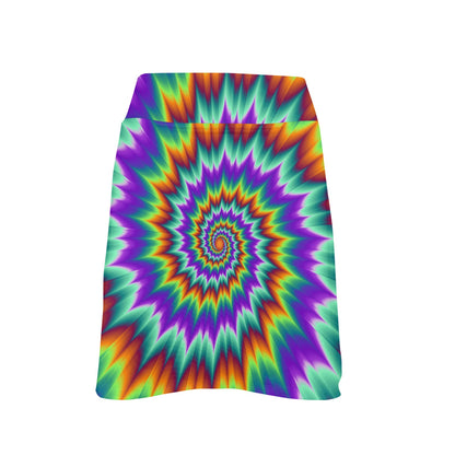Optical illusion Pulsing fiery spirals 17" Golf & Pickleball Skort with Pockets
