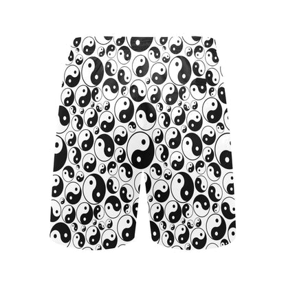 Yin Yang Print Design LKS302 Men's Swim Trunks Beach Shorts