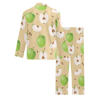 Apple Pattern Print Design AP07 Men's Long Pajama Set