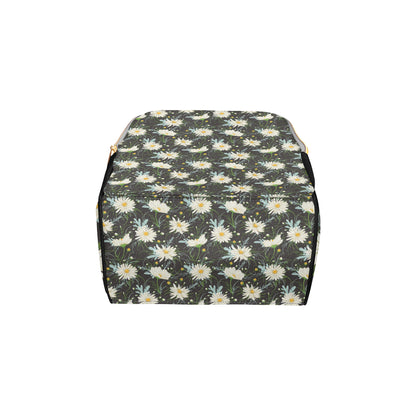 Daisy Pattern Print Design DS08 Diaper Bag Backpack