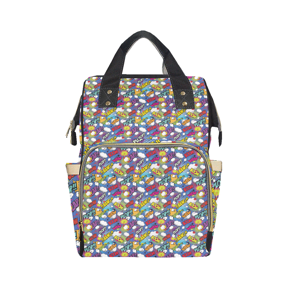 Comic Book Pattern Print Design 02 Diaper Bag Backpack