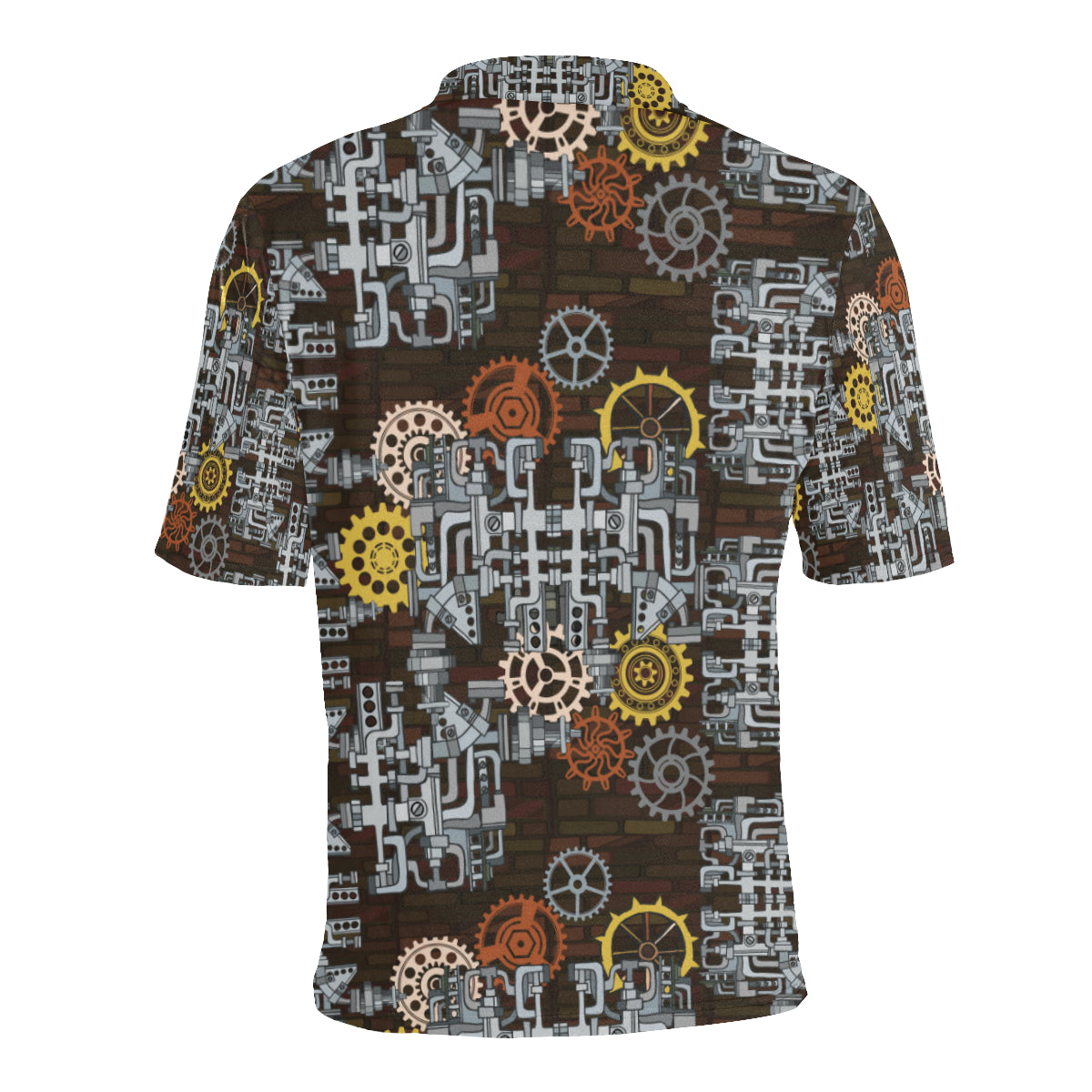 Mechanic Pattern Print Design 04 Men Polo Shirt